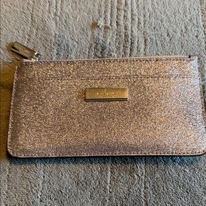 Kate Spade Glittery Silver Wristlet